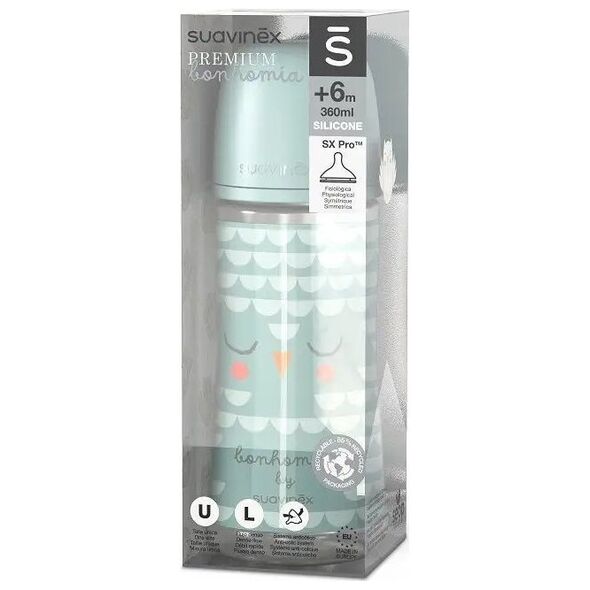 307838-BUTELKA 360ML/SMOCZEK              FIZJOLOGICZNY SX PRO DUŻY PRZEPŁYW/SOWA MIĘTOWA/BONHOMIA