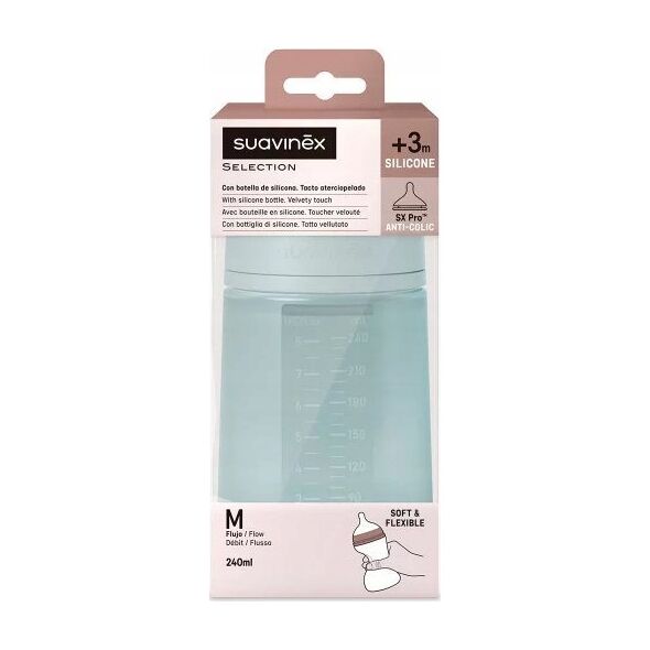 308071-BUTELKA SILIKONOWA 240ML/SX PRO    ŚREDNI PRZEPŁYW/NIEBIESKA/NWE ALL SILICONE