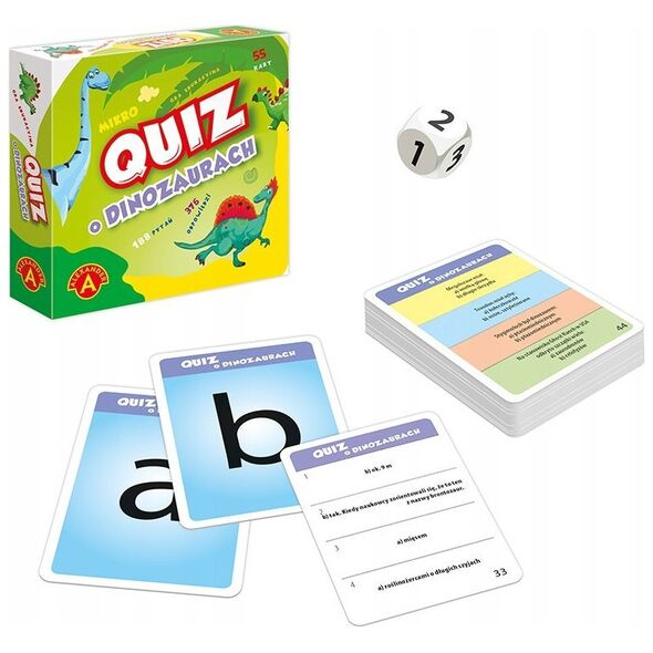 Quiz O dinozaurach kieszonkowa gra edukac.28683