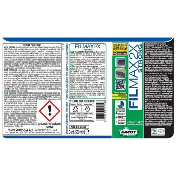 Memorysolution FILMAX2XSTRONG CONC 2/1 FLACONE 500ML 14039524 8058253102097