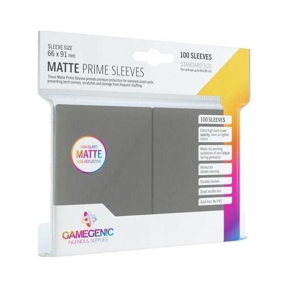 Rebel Gamegenic: Matte Prime CCG Sleeves 66x91mm Grey
