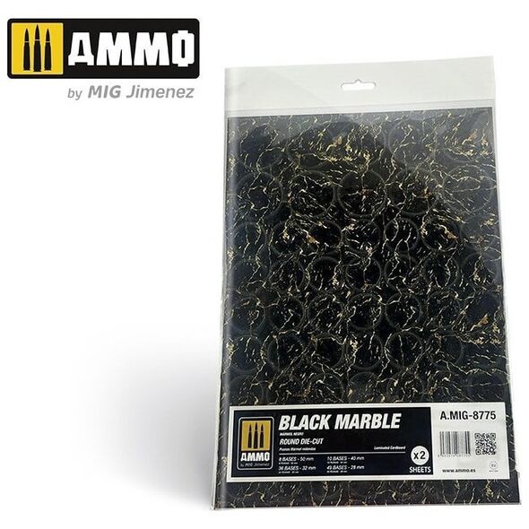 Vallejo Ammo: Black Marble - Round Die-Cut (2) 13959063 8432074087755