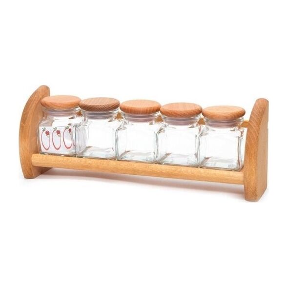 Okko Okko Spices Cruet Kit Με Ράφι 002701 5 Τμ 14068603 4772013402145