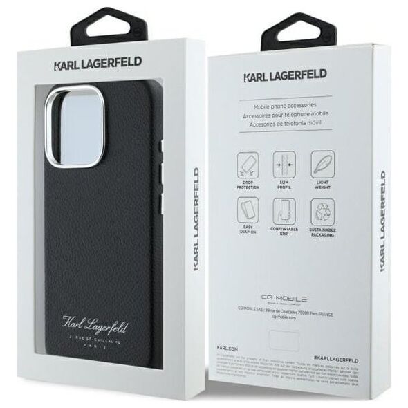 Karl Lagerfeld Karl Lagerfeld KLHCP16XPGWCMKHK iPhone 16 Pro Max 6,9" hardcase czarny/black hotel RSG