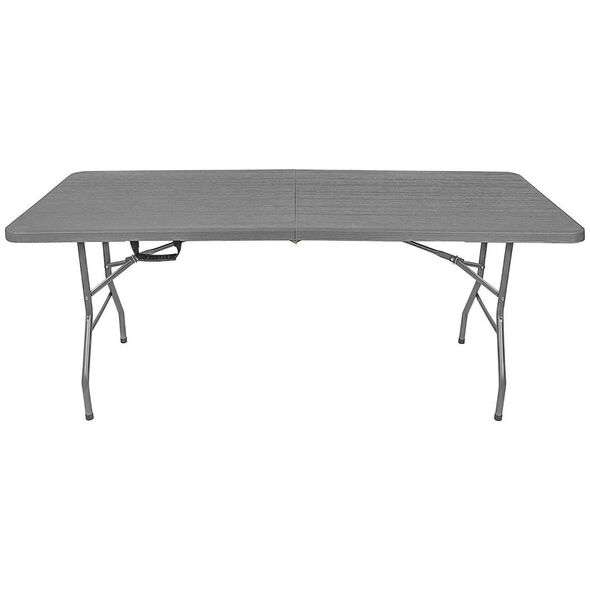 STÓŁ CATERINGOWY SKŁADANY W WALIZKĘ 180x74CM MAX.100KG WOODLAND DESKA CIEMNY SZARY