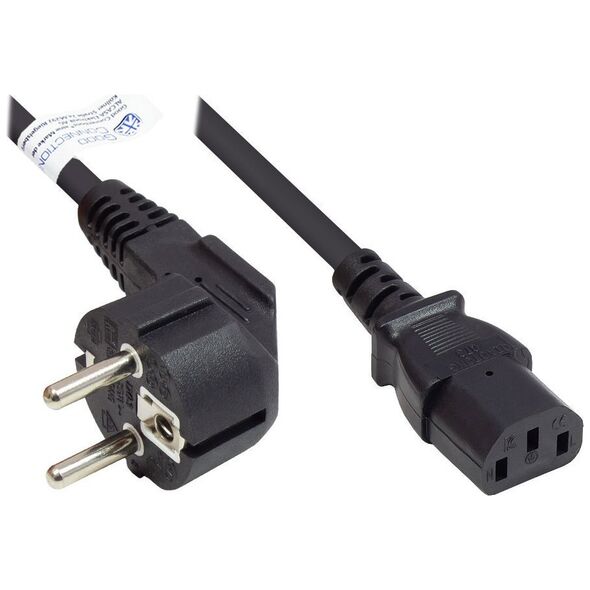 Alcasa P0130-S050 kabel zasilające Czarny 5 m CEE7/7 IEC C13