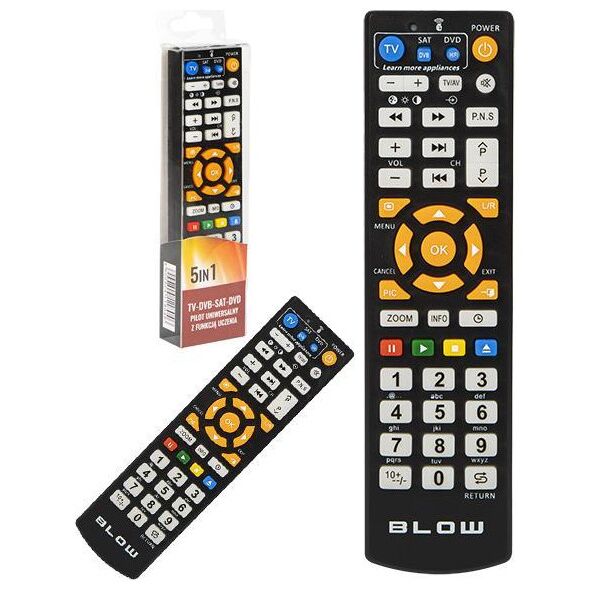 Pilot RTV Blow PILOT UNIWERSALNY SAMOUCZĄCY do TV DVD SAT DVB 5w1