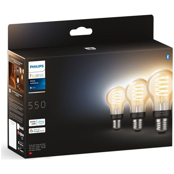 Philips Philips Hue White Ambiance E27 Filament 3erPack