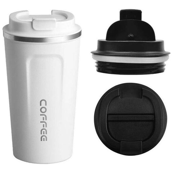 Aptel KUBEK TERMICZNY ze Stali Nierdzewnej COFFEE 510ml biały AG369D