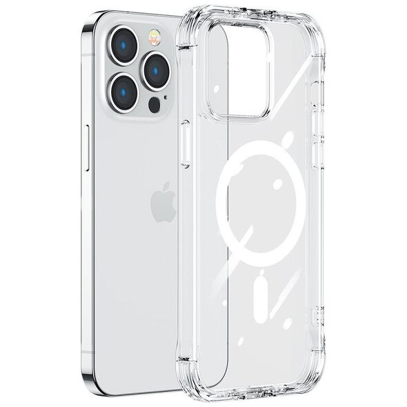 Joyroom Joyroom Magnetic Defender magnetyczne etui do iPhone 14 Pro pancerny pokrowiec z haczykami podstawką przezroczysty (kompatybilne z MagSafe)