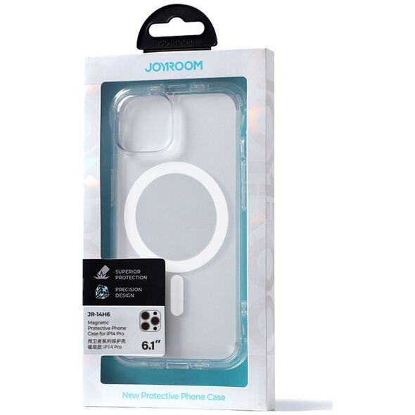 Joyroom Joyroom Magnetic Defender magnetyczne etui do iPhone 14 Pro pancerny pokrowiec z haczykami podstawką przezroczysty (kompatybilne z MagSafe)