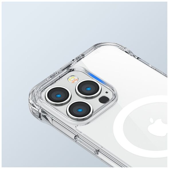 Joyroom Joyroom Magnetic Defender magnetyczne etui do iPhone 14 Pro pancerny pokrowiec z haczykami podstawką przezroczysty (kompatybilne z MagSafe)
