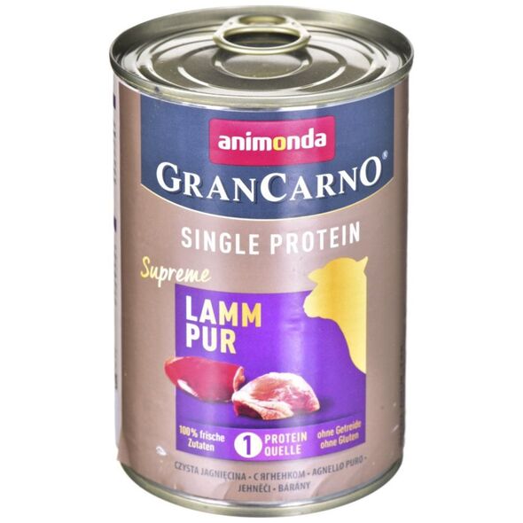 Animonda GranCarno Single Protein smak: jagnięcina - puszka 400 g