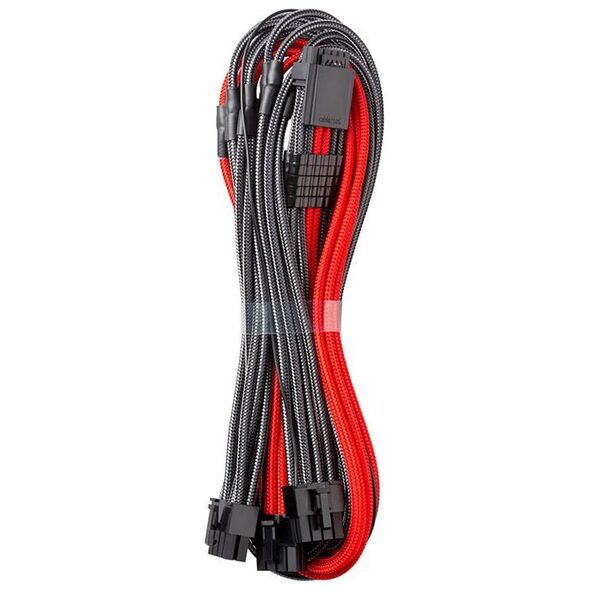 CableMod CableMod C-Series PRO ModMesh 12VHPWR to 3x PCI-e Cable for Corsair - 60cm, carbon/κόκκινο 13221527 694365692101