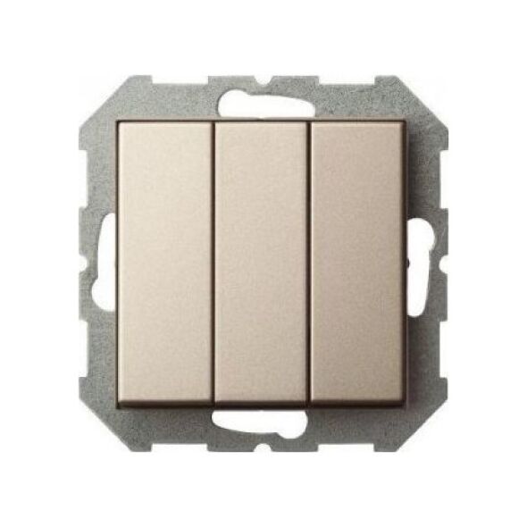 Διακόπτης Liregus ΔΙΑΚΟΠΤΗΣ LIREGUS EPSILON 1+1+1 WO/F CHAMP. 13233407 4770025874950