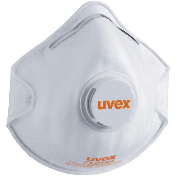Uvex Respiratorius Uvex Silv-Air Classic 2210 FFP2, puodelio tipo su vožtuvu, baltas, 3 vnt mažmeninėje pakuotėje 13462642 4031101956022