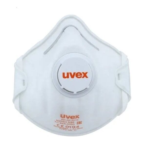 Uvex Respiratorius Uvex Silv-Air Classic 2210 FFP2, puodelio tipo su vožtuvu, baltas, 3 vnt mažmeninėje pakuotėje 13462642 4031101956022
