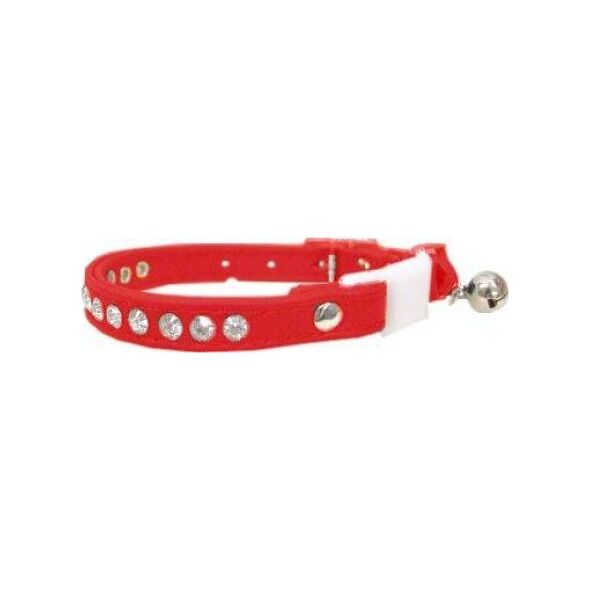 Yarro International Yarro Obroża z cyrkoniami dla kota 28cm czerwona [Y1575]