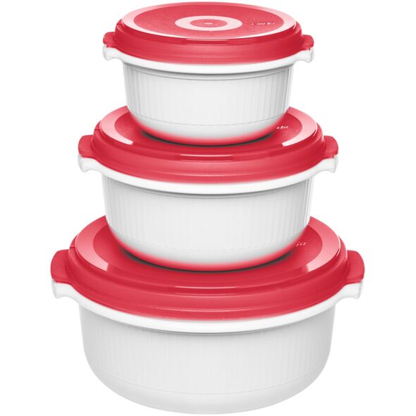 Emsa Emsa Micro Family Mikrowave Starter Set red 3 pcs.
