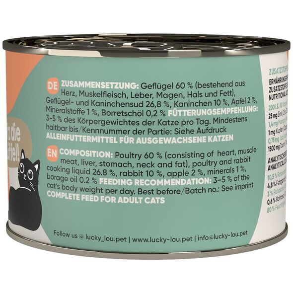 Lucky Lou Lucky Lou Lifestage Adult Drób i królik puszka 200g