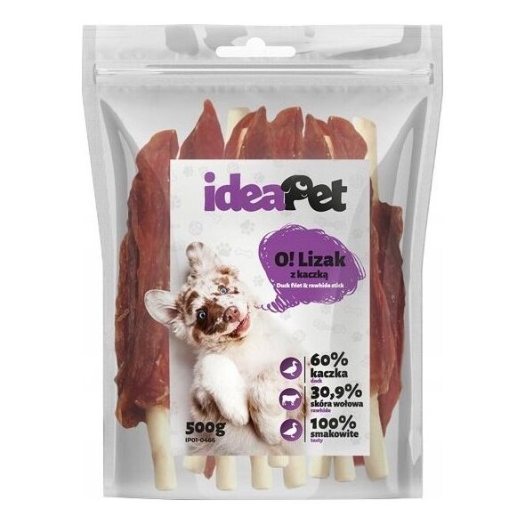 IdeaPet IdeaPet Lizak z kaczką 500g