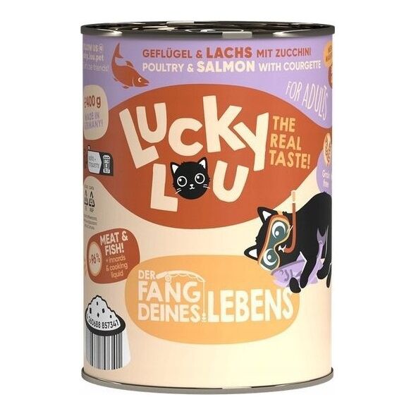 Lucky Lou Lucky Lou Lifestage Adult Drób i łosoś puszka 400g