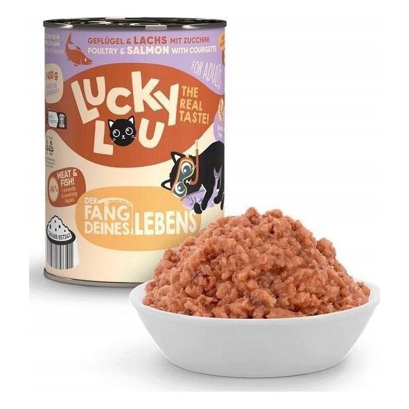 Lucky Lou Lucky Lou Lifestage Adult Drób i łosoś puszka 400g