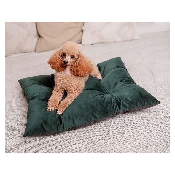 Mimikoko MIMIKO Pets Legowisko Poducha Velvet 70x50cm butelkowa zieleń
