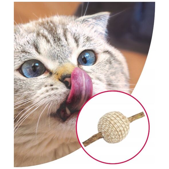 Camon Camon Cat Toy Matatabi Kij z piłką jutową