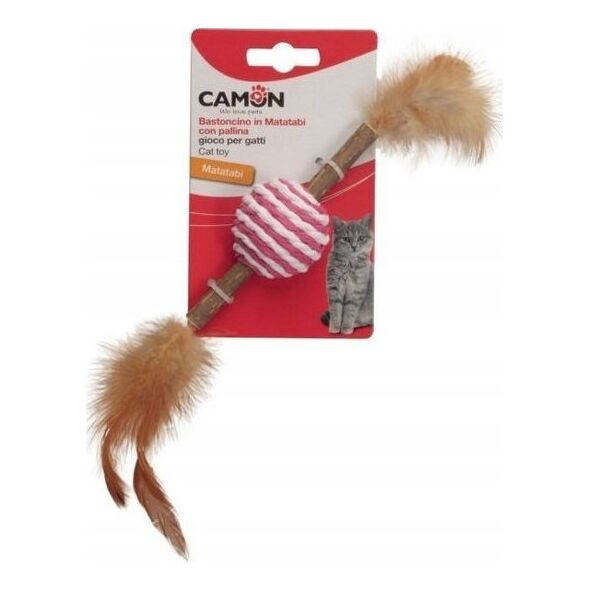 Camon Camon Cat Toy Matatabi z kulą i piórkami