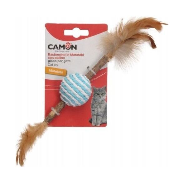 Camon Camon Cat Toy Matatabi z kulą i piórkami