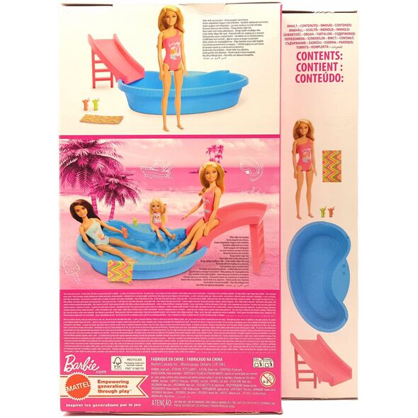 Barbie doll and pool fun set