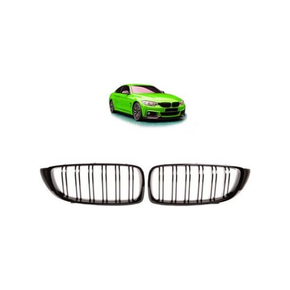 Grill sportowy podwójne żeberka Gloss Black BMW 4 F32 F82 F33 F83 F36 Gran 2013-2021