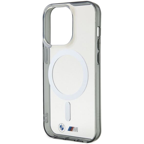 BMW BMHMP15LHCRS iPhone 15 Pro 6.1"  transparent hardcase Silver Ring MagSafe