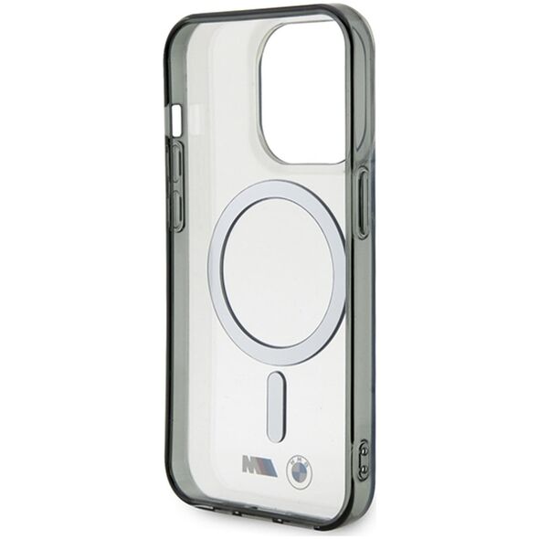 BMW BMHMP15LHCRS iPhone 15 Pro 6.1"  transparent hardcase Silver Ring MagSafe