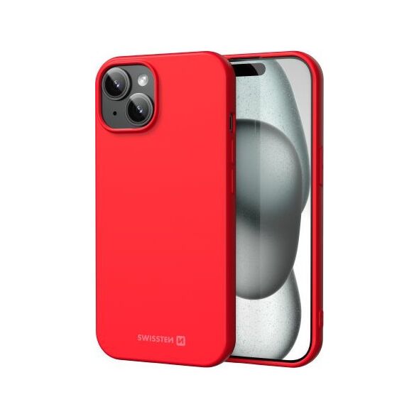 Θήκη Swissten Soft Joy για iPhone 15 Red 13319391 8595217483194