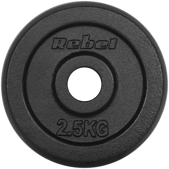 Rebel Zestaw obciążeń żeliwnych 4x2.5kg, otwór 31mm, talerz klasyczny, REBEL ACTIVE