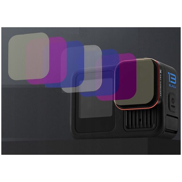 Zestaw Filtrów 4w1 Szary ND ND4 ND8 ND16 Polaryzacyjny PL do GoPro Hero 4K / SKU.2333
