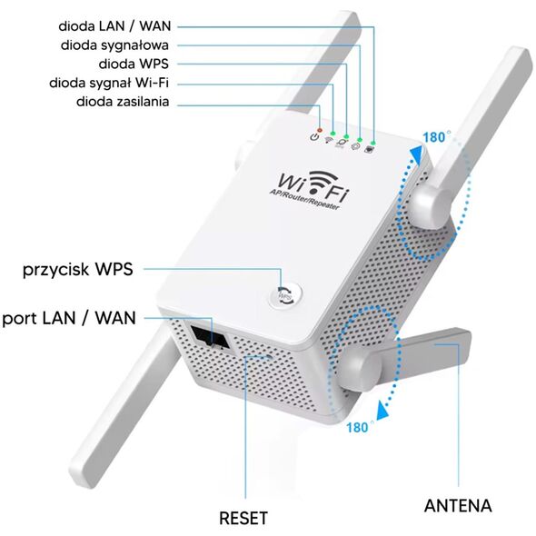 AK341 Wzmacniacz sygnału wi-fi repeater