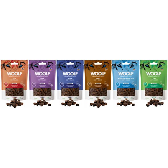 Woolf Soft Cubes Monoprotein Deer 100g