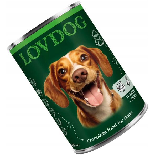 Lovdog Turkey & Duck puszka 400g