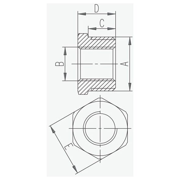 Ferro Redukcja mosiężna 2x11/4" R11Z