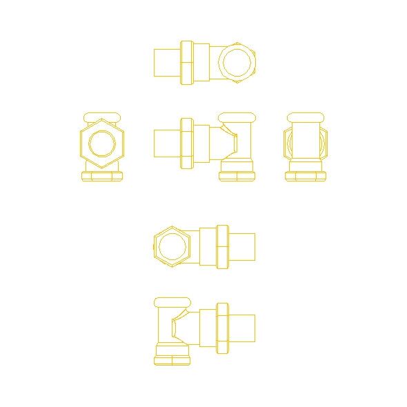 Danfoss Zawór grzejnikowy kątowy 3/4" RLV-S 10 odcinający - 003L0121