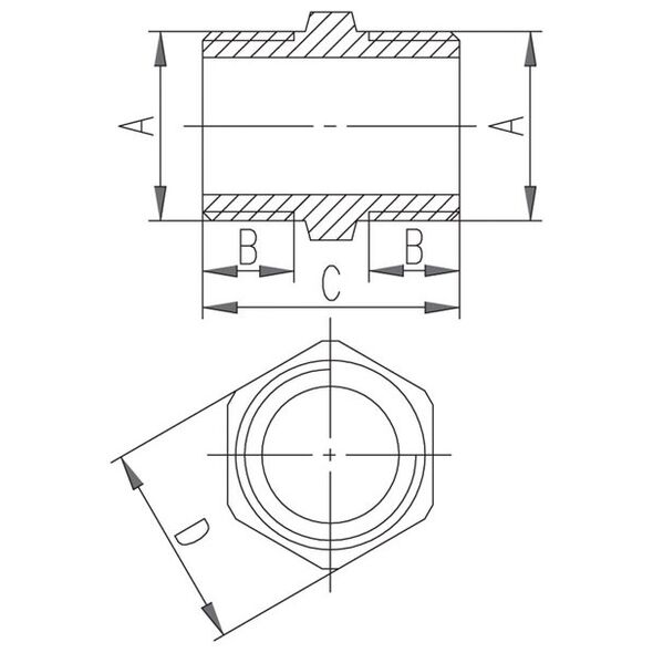 Ferro Nypel mosiężny 6/4" - N07Z