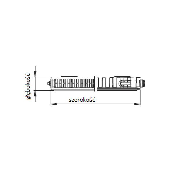 Kermi Grzejnik Therm X2 Profil-V 22 900x800mm lewostronne podłączenie - FTV220900801L1K