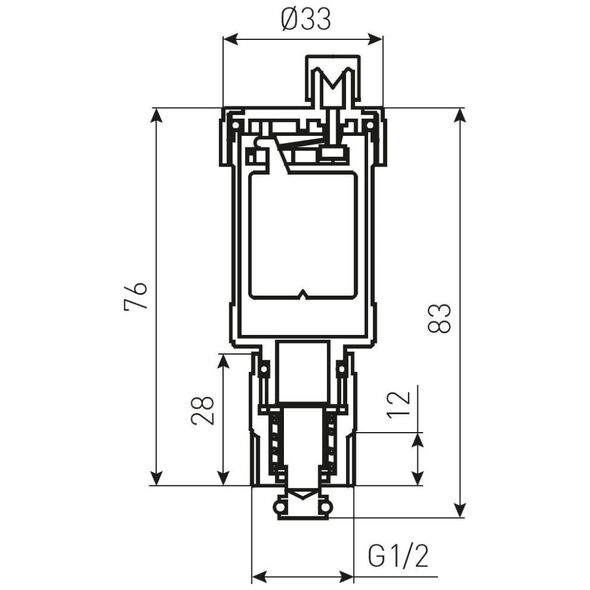 Ferro odpowietrznik automatyczny 1/2" z zaworem stopowym (015AS2)