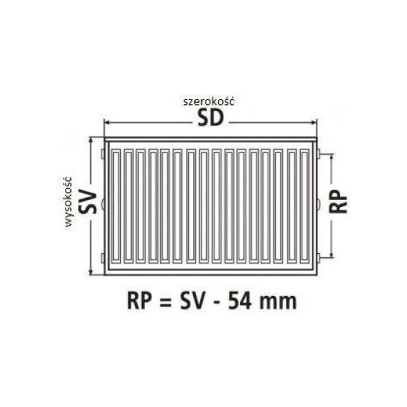 Kermi Grzejnik Therm X2 Profil-V 33 900 x 800mm (FTV330900801R1K)