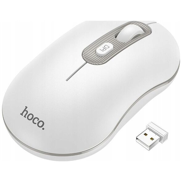 Mysz Hoco HOCO mysz komputerowa bezprzewodowa 2,4G 1600 dpi GM21 biała