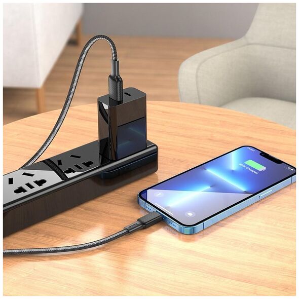 Kabel USB Partner Tele.com USB-A - Lightning Czarny
