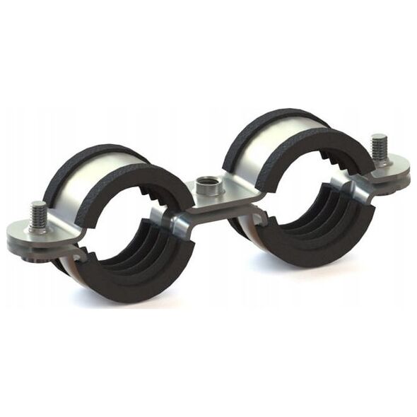 Obejma podwójna UDG z okładziną 3/4 (26-29mm) BK M8 ocynk